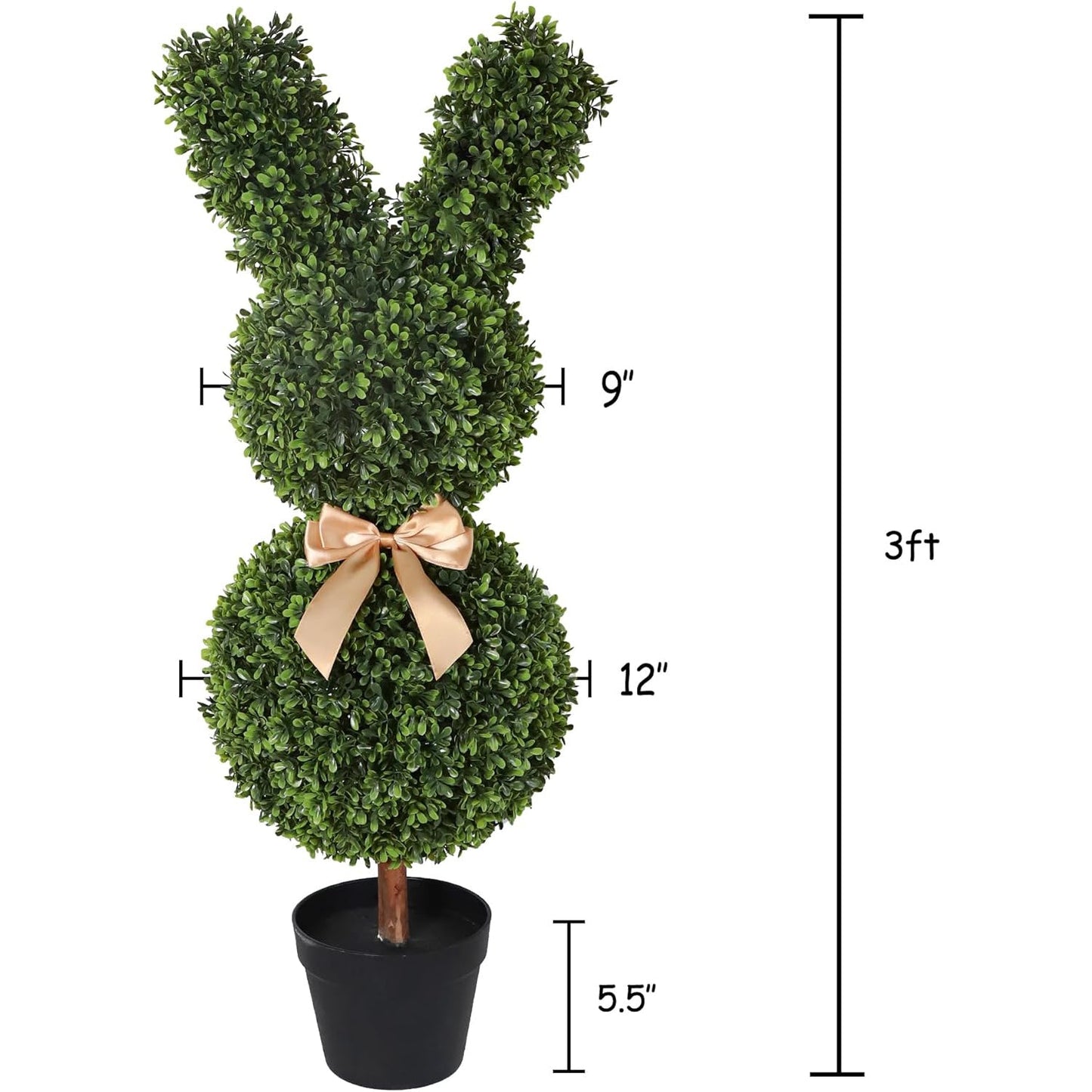 🐰Easter Hot Sale💥Artificial Bunny-Shaped Topiary Tree 35''