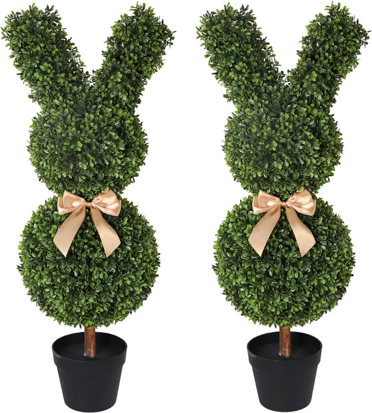 🐰Easter Hot Sale💥Artificial Bunny-Shaped Topiary Tree 35''