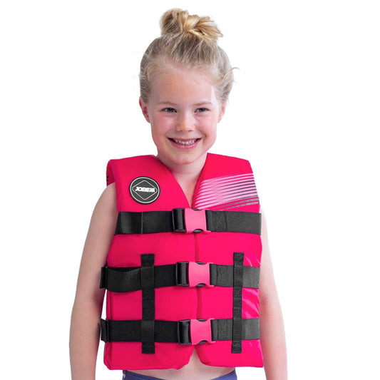 Jobe Nylon Kids Life Vest Buoyancy Aid - Hot Pink